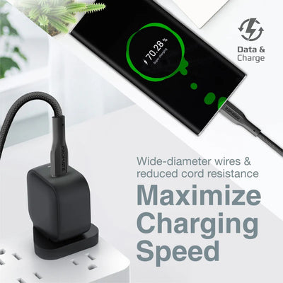 PROMATE XCord-CC High Tensile Strength Data & Charge Cable - 1 Meter / 480Mbps / USB-C / Black
