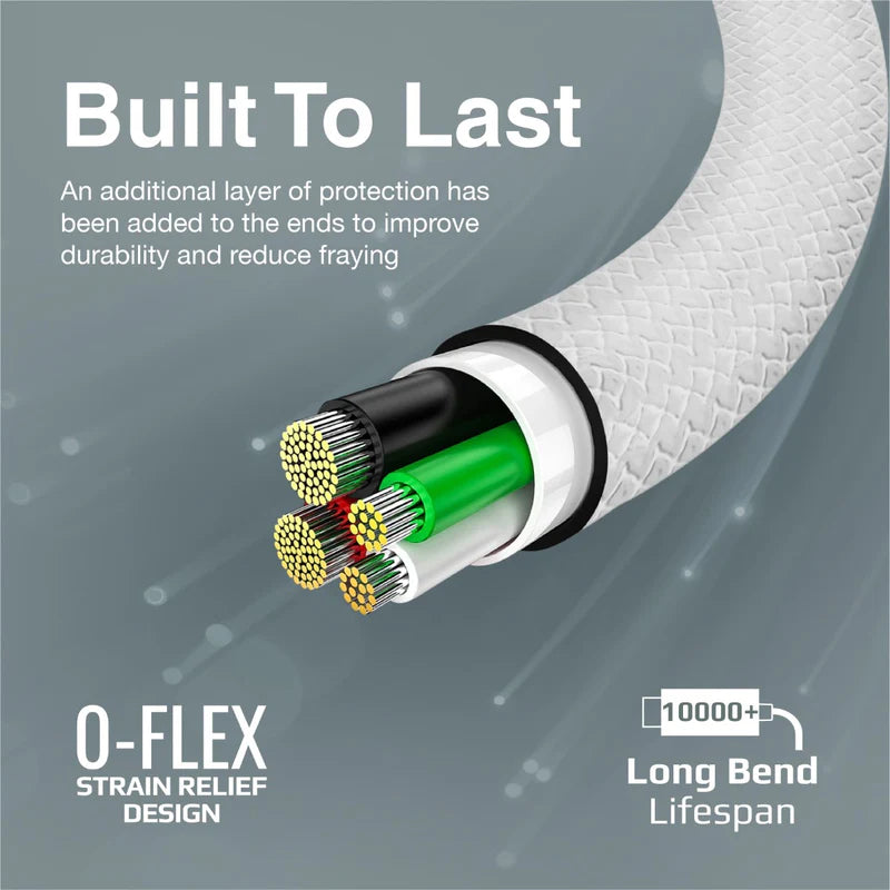 PROMATE XCord-CC كابل  بيانات  عالي القوة كابل  1 متر  480 ميجابت في الثانية / يو اس بي/ أبيض