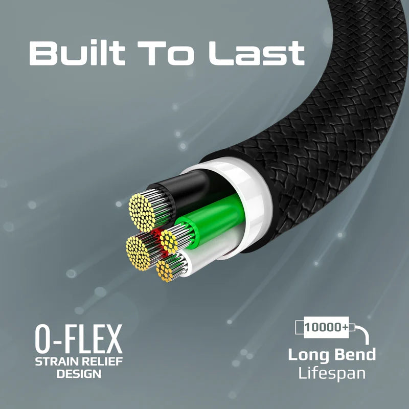 PROMATE XCord-CC200 كابل  بيانات  عالي القوة كابل  2 متر  480 ميجابت في الثانية / يو اس بي/ أسود