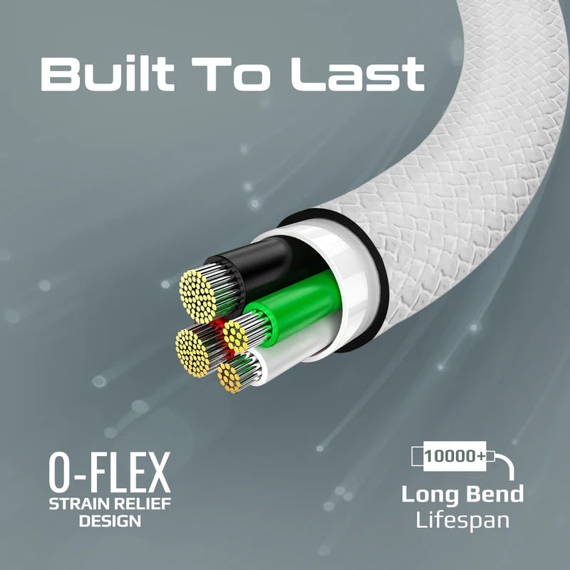 كابل  PROMATE XCord-CC200 عالي القوة الشد بيانات  والشحن كابل  2 متر  480 ميجابت في الثانية / يو اس بي/ أبيض