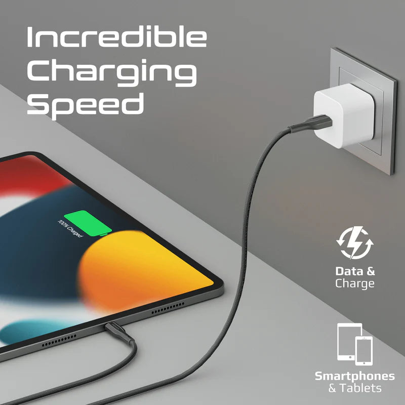 كابل  PROMATE XCord-Ai200 عالي القوة الشد بيانات حن كابل  2 متر  480 ميجابت في الثانية / يو اس بي/ لايتننج  أسود