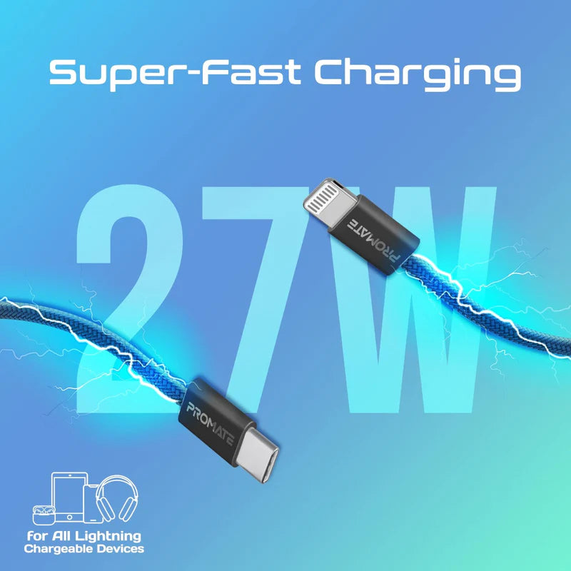 PROMATE EcoLine-Ci120 كابل سريع  كابل  1.2 متر  480 ميجابت في الثانية / لايتننج  يو اس بي/ أسود