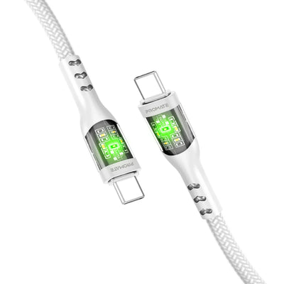 PROMATE TransLine-CC Power Delivery Ultra-Fast Charge Cable - 1.2 Meter / 480Mbps / USB-C / White