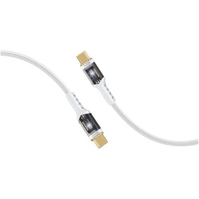 PROMATE LucidLine-CC200 High Tensile Power Delivery Charge Cable - 2 Meter / 480Mbps / USB-C / White