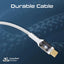 PROMATE LucidLine-CC200 High Tensile Power Delivery Charge Cable - 2 Meter / 480Mbps / USB-C / White
