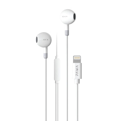 Pawa Chords Lite Edition Stereo Wired Earphone - Lightning / 1.2 Meter / White