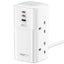 PROMATE PowerTower-70W Multi-Port Charging Station with Quad AC Sockets - 70W / White