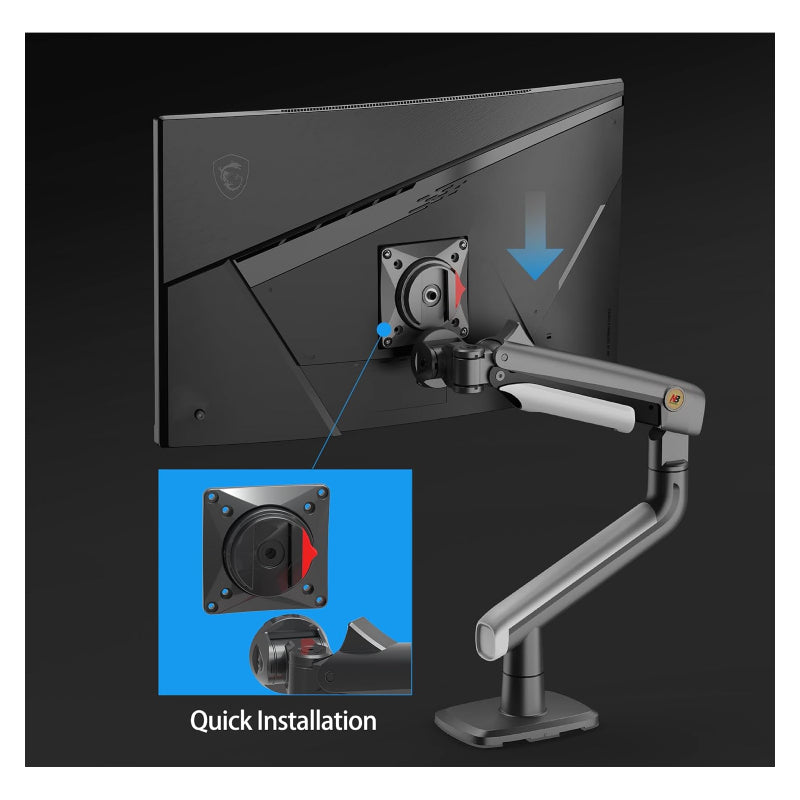 حامل شاشة  الألعاب  المريح من NORTH BAYOUحامل  للشاشات مقاس 27 بوصة – 50 بوصة /رمادي