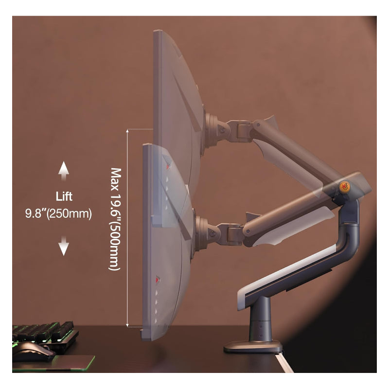 حامل شاشة  الألعاب  المريح من NORTH BAYOUحامل  للشاشات مقاس 27 بوصة – 50 بوصة /رمادي