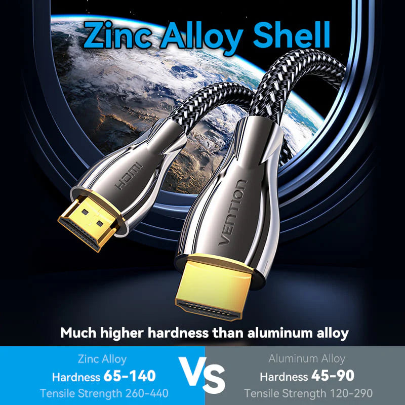 Vention Cotton Braided HDMI Cable - 4K / 15 Meter / Black