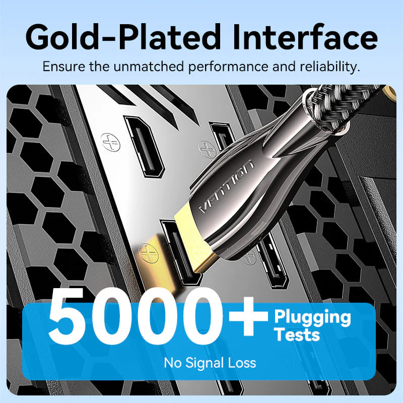 Vention Cotton Braided HDMI Cable - 4K / 10 Meter / Black