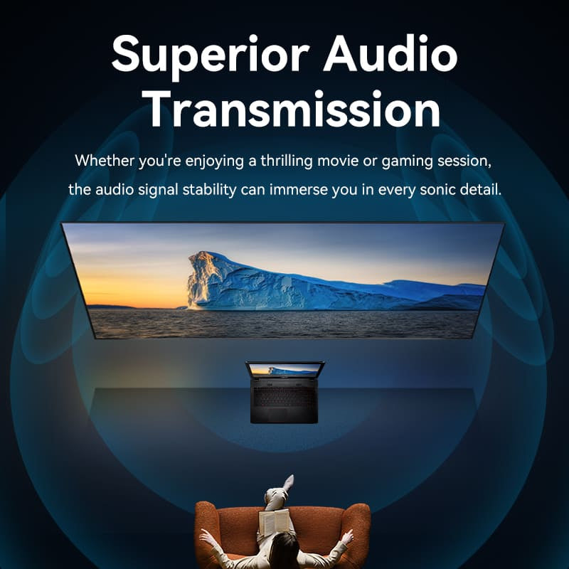 Vention Cotton Braided HDMI Cable - 4K / 10 Meter / Black