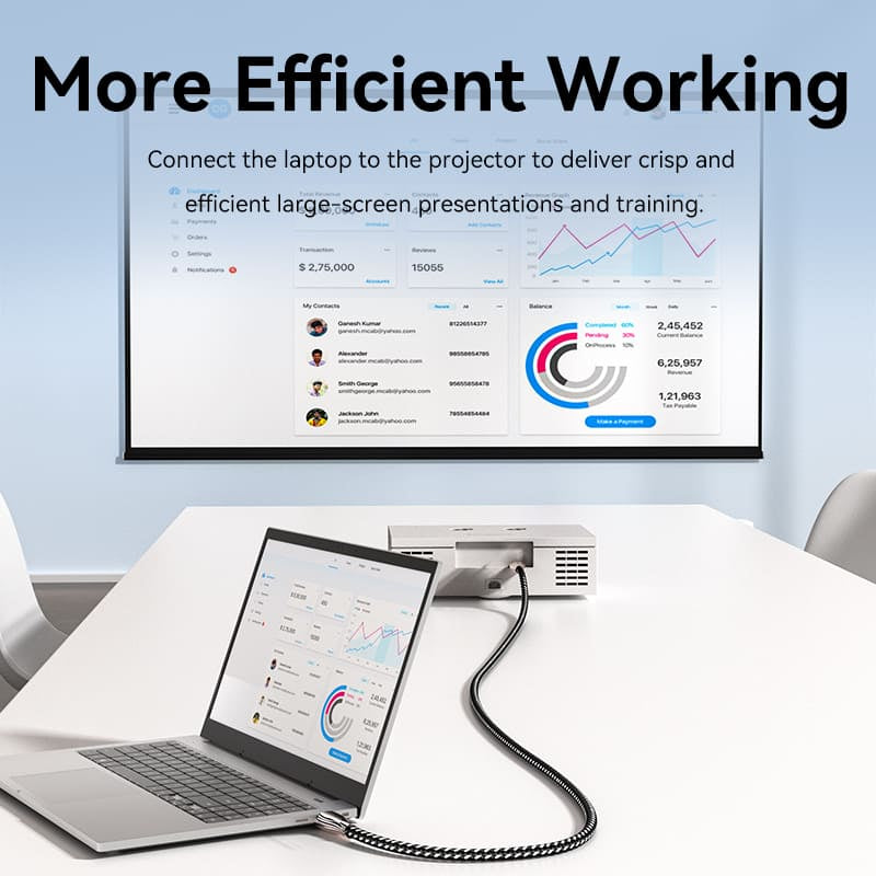 Vention Cotton Braided HDMI Cable - 4K / 10 Meter / Black