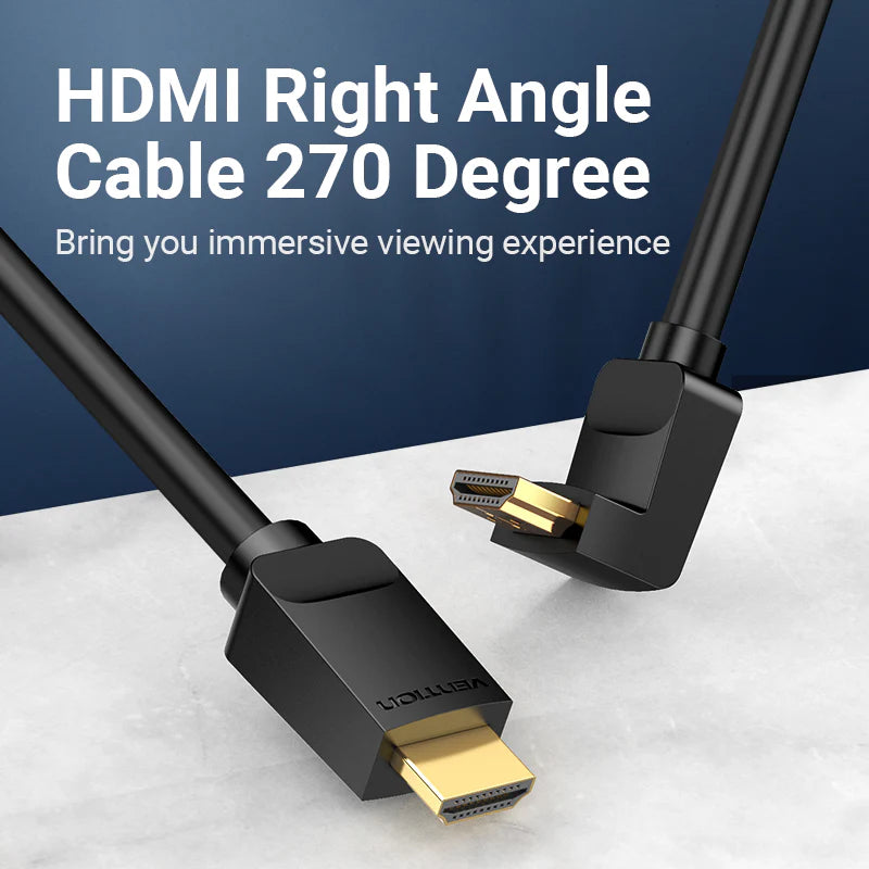 Vention HDMI Right Angle 270 Degree Cable - 4K / 2 Meter / Black