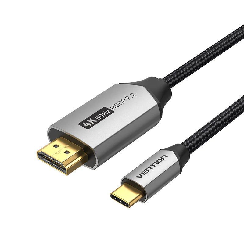 Vention USB-C To HDMI Braided Cable - 4K / 2 Meter / Black