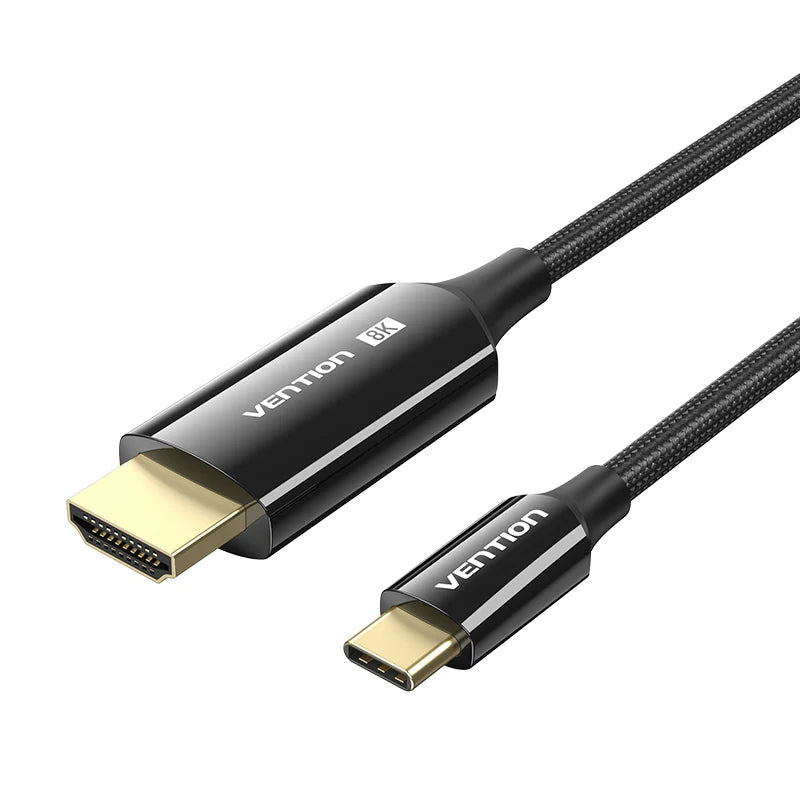 Vention USB-C To HDMI Braided Cable - 8K / 1.8 Meter / Black