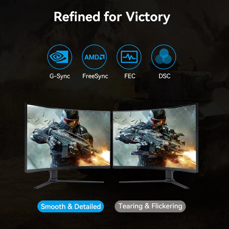 Vention منفذ العرض كابل  54Gbps / 5 متر  أسود