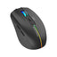 PROMATE Kitt Wireless Ergonomic Optical Mouse with LED Rainbow Lights - 2.4Ghz / Black