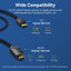 Vention Cotton Braided HDMI Male To DisplayPort Male Cable - 4K / 1.5 Meter / Black