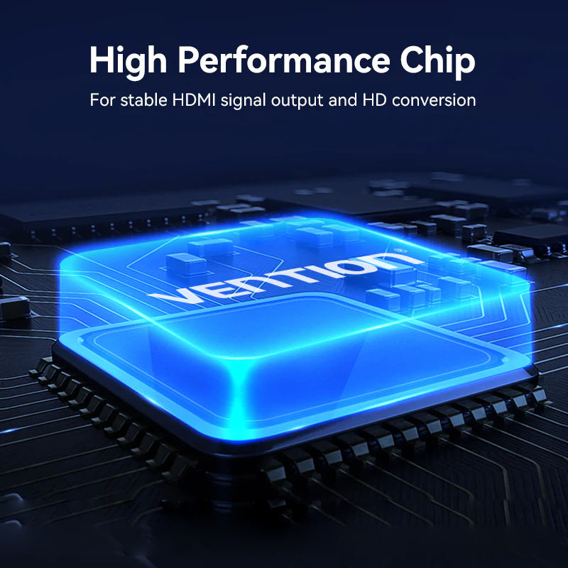 Vention Cotton Braided HDMI Male To DisplayPort Male Cable - 4K / 1.5 Meter / Black