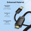 Vention Cotton Braided HDMI Male To DisplayPort Male Cable - 4K / 1.5 Meter / Black