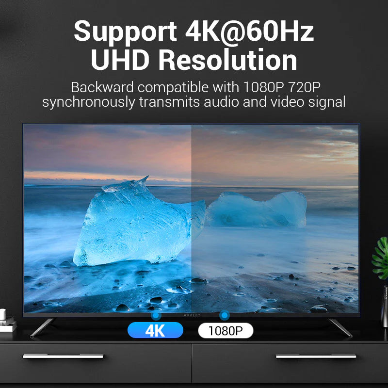 محول  Vention يو اس بي إلى منفذ العرض محول  4K / رمادي