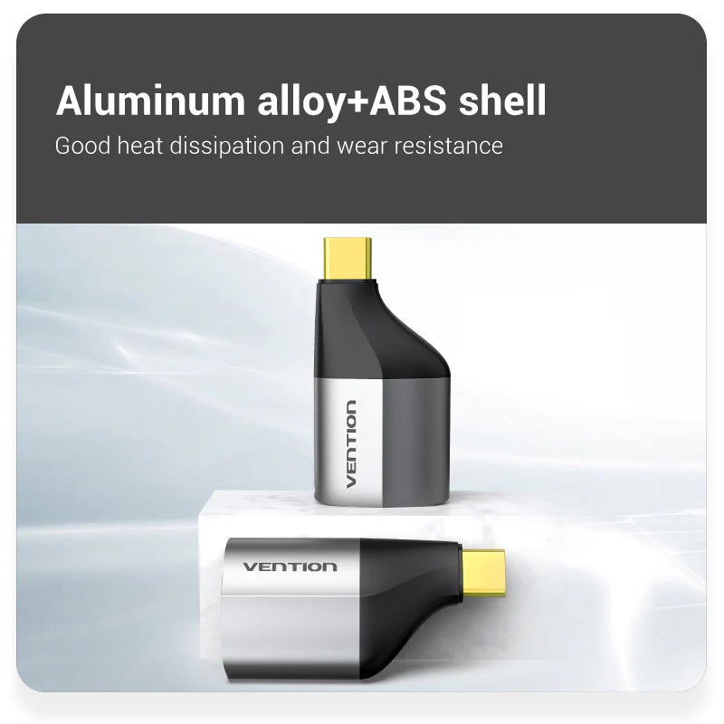 محول  Vention يو اس بي إلى منفذ العرض محول  4K / رمادي