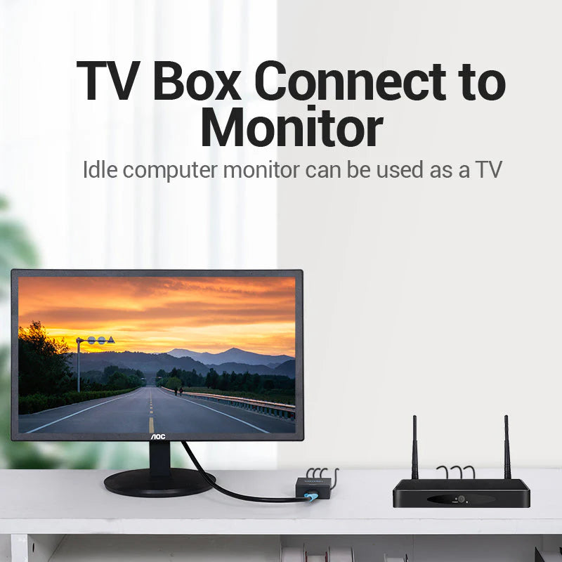 محول  Vention RCA إلى إتش دي إم أي محول  أسود