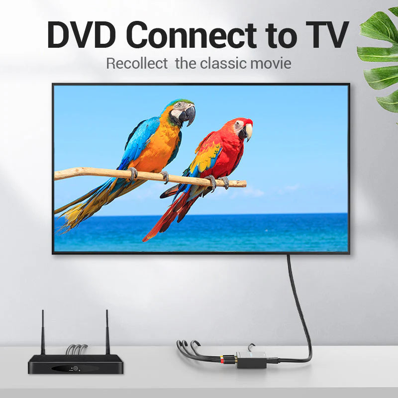 محول  Vention RCA إلى إتش دي إم أي محول  أسود