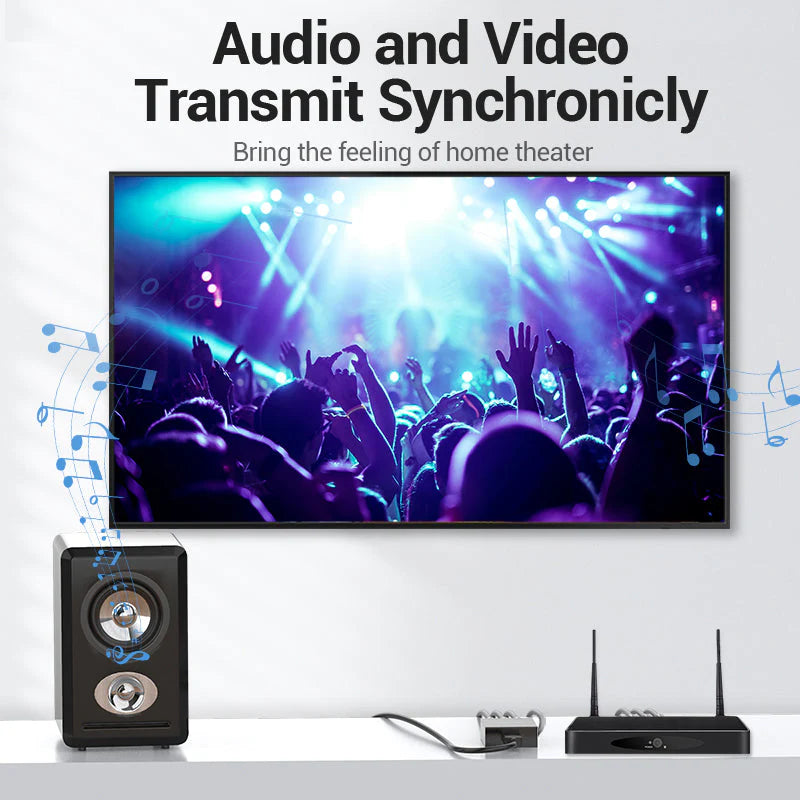 محول  Vention RCA إلى إتش دي إم أي محول  أسود