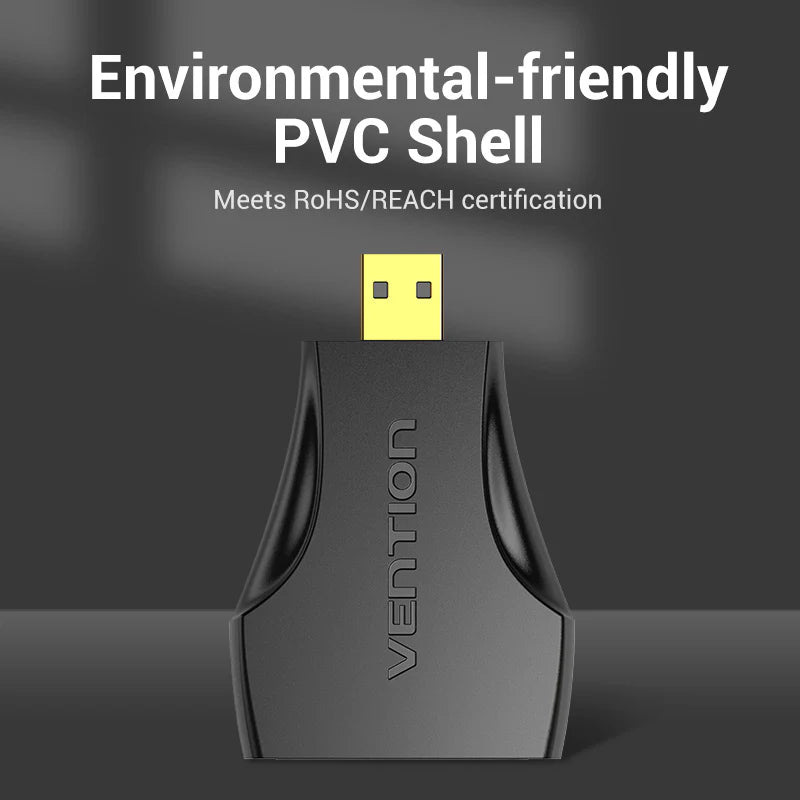 Vention Micro HDMI to HDMI Adapter  - 4K / Black