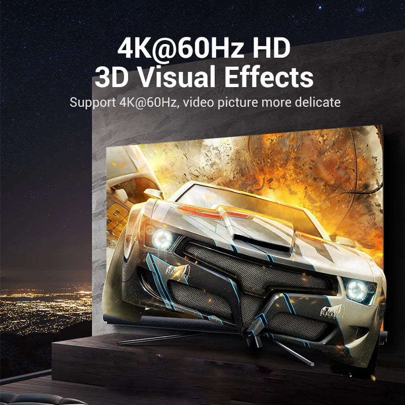 Vention Mini HDMI to HDMI Adapter  - 4K / Black