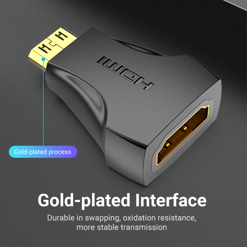 Vention Mini HDMI to HDMI Adapter  - 4K / Black