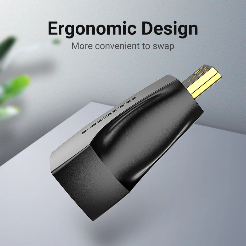 Vention Mini HDMI to HDMI Adapter  - 4K / Black