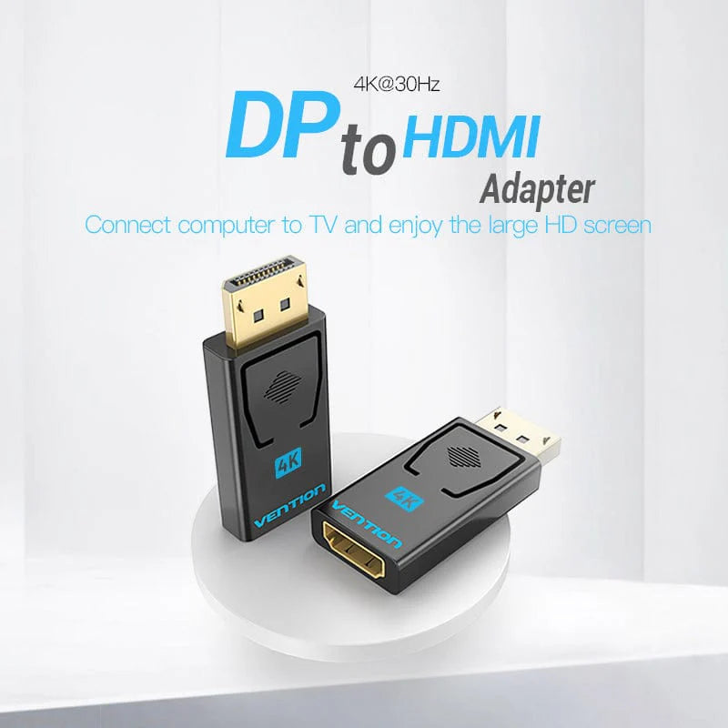 Vention DisplayPort Male to HDMI Female Adapter - 4K / Black