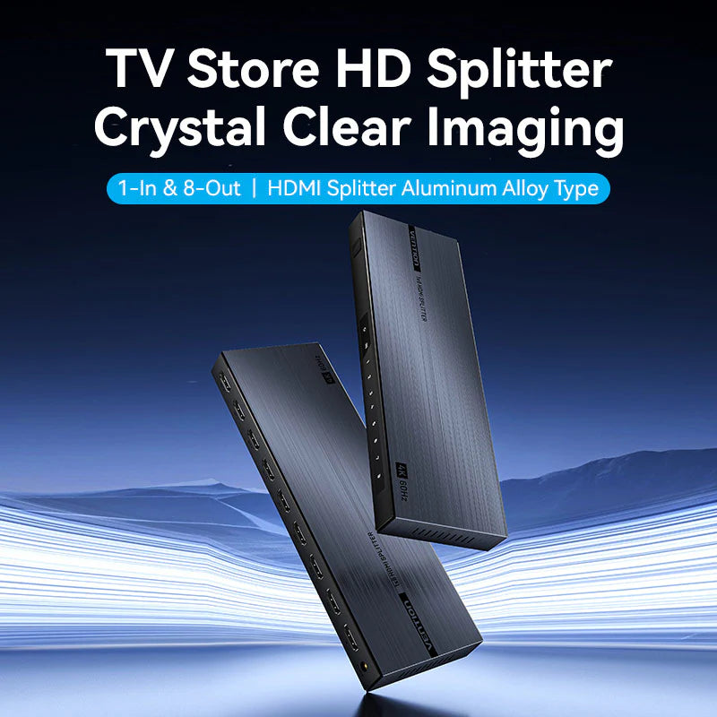 Vention 1-In-8-Out HDMI Splitter - 4K / Black