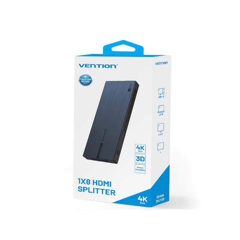 Vention 1-In-8-Out HDMI Splitter - 4K / Black