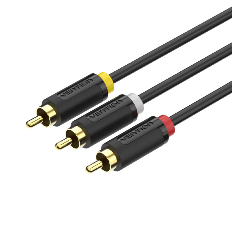 Vention 3RCA Video and Audio Cable - 1.5 Meter / Black