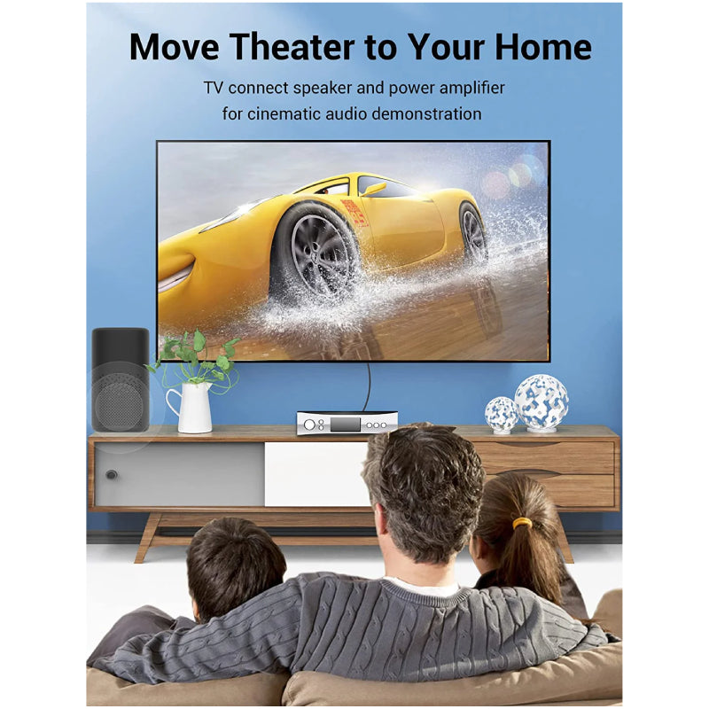 كابل  الألياف البصرية Vention الصوت كابل  2 متر  رمادي