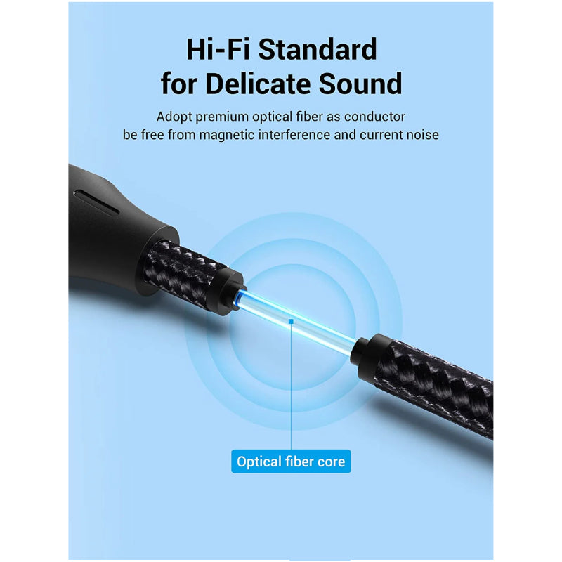 كابل  الألياف البصرية Vention الصوت كابل  2 متر  رمادي