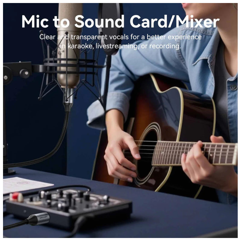 Vention XLR Male to XLR Female Microphone Cable - 1 Meter / Gray