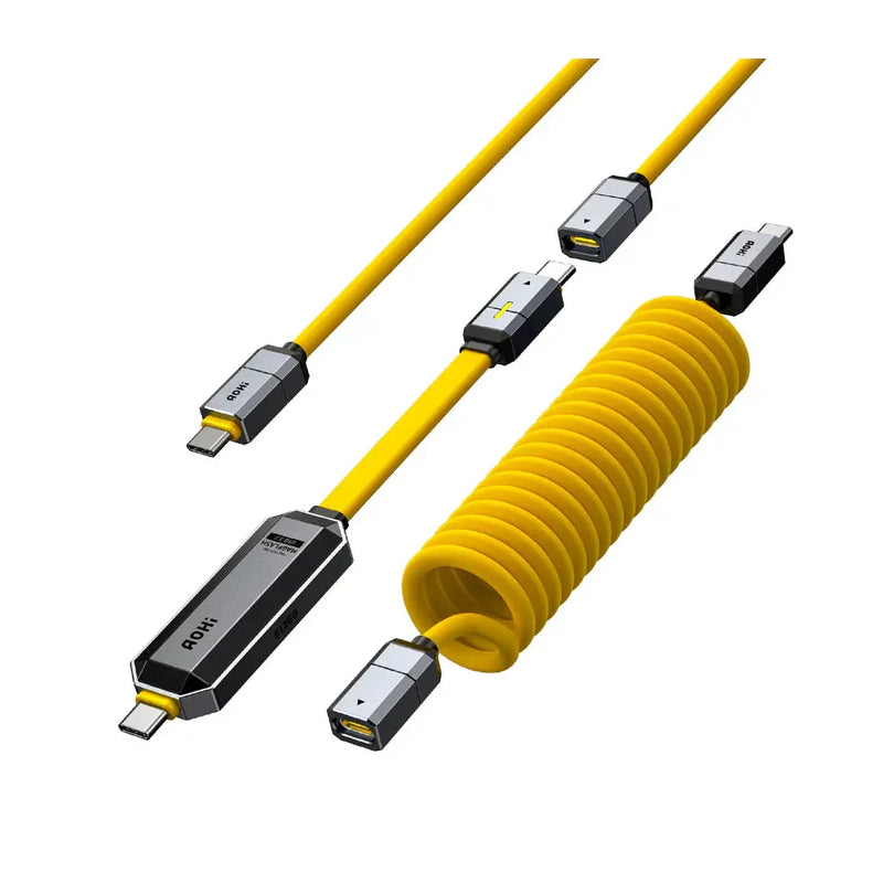 AOHi Future Magflash 2 في 1 شحنتخزين  بيانات كابل  240W / يو اس بي/ 1000MB/s / أصفر