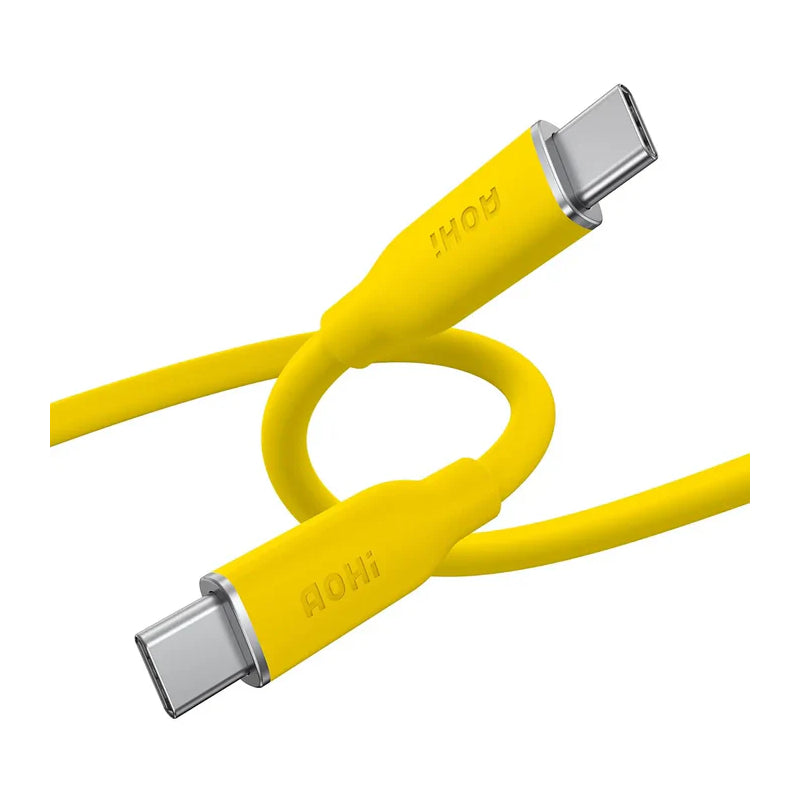 AOHi PD 3.1 سريع كابل  ناعم كابل  140 واط / يو اس بي/ 1 متر  أصفر