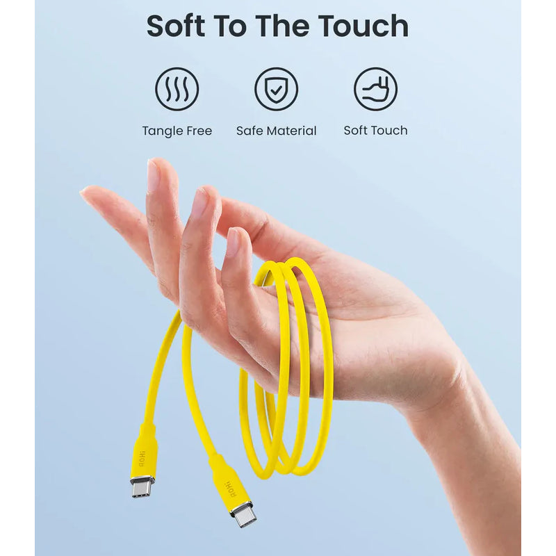 AOHi PD 3.1 سريع كابل  ناعم كابل  140 واط / يو اس بي/ 1 متر  أصفر