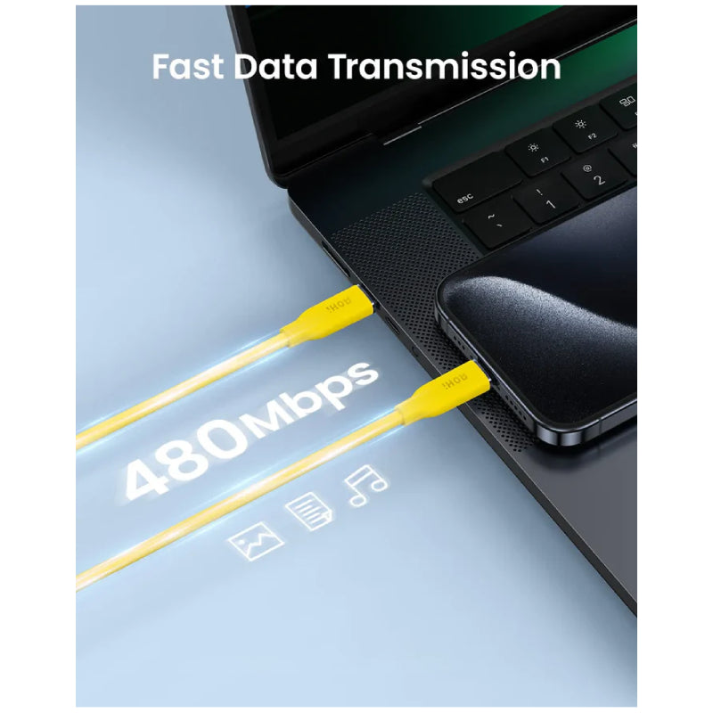 AOHi PD 3.1 سريع كابل  ناعم كابل  140 واط / يو اس بي/ 1 متر  أصفر