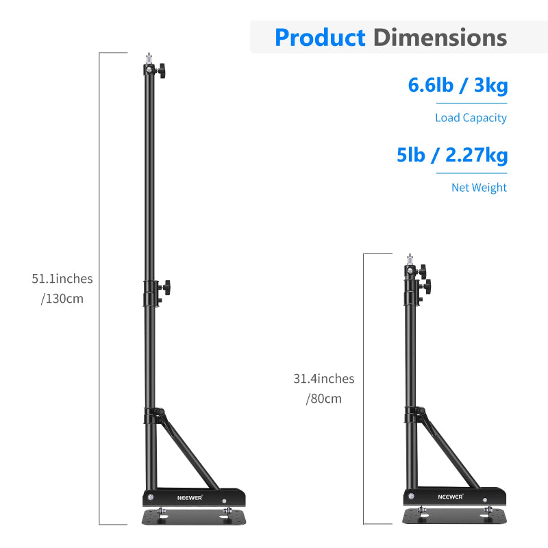 NEEWER 130cm Wall Mounting Triangle Boom Arm - Black