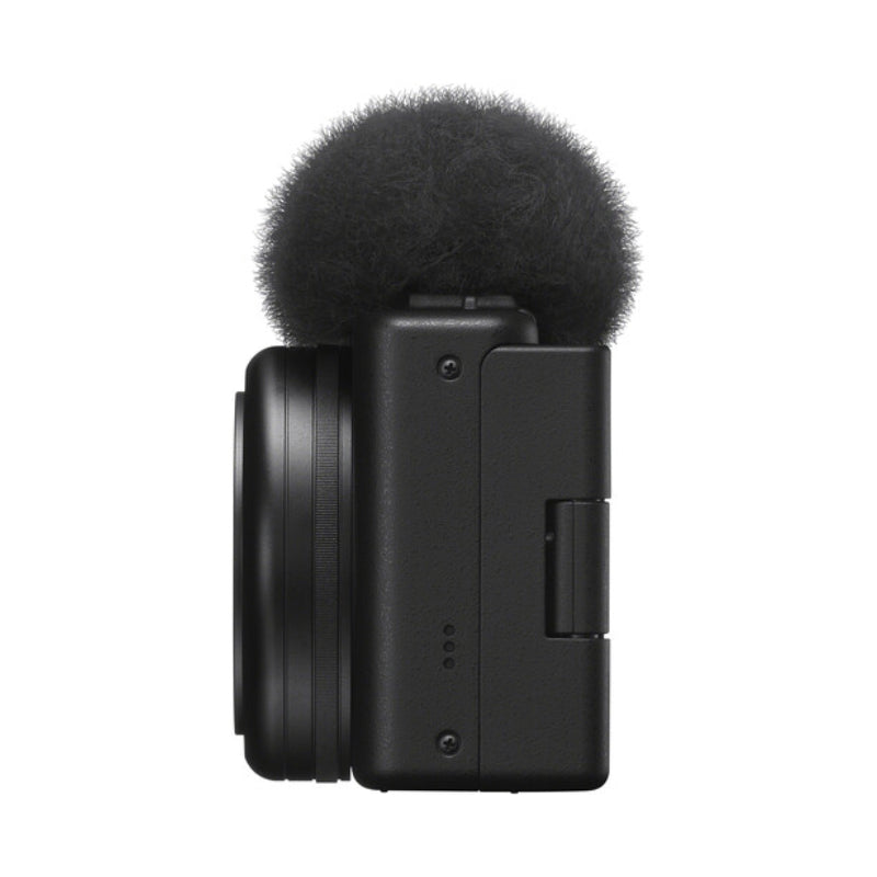 كاميرا  سوني ZV-1F المخصصة للمدونات المرئية كاميرا  شاشة LCD مقاس 3 بوصات / دقة 4K UHD / واي-فاي  بلوتوث  إتش دي إم أي  يو اس بي  أسود