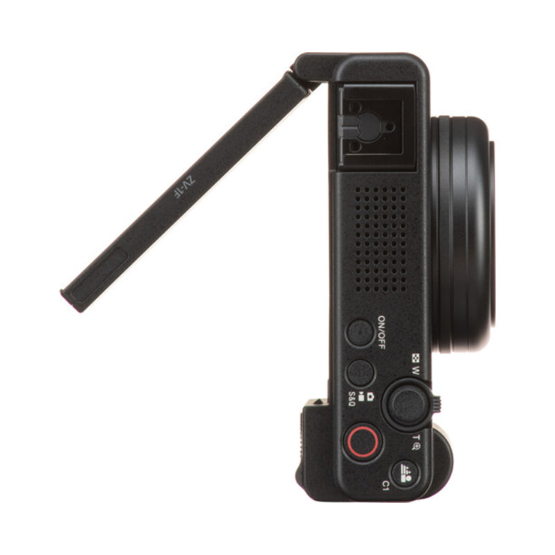 كاميرا  سوني ZV-1F المخصصة للمدونات المرئية كاميرا  شاشة LCD مقاس 3 بوصات / دقة 4K UHD / واي-فاي  بلوتوث  إتش دي إم أي  يو اس بي  أسود