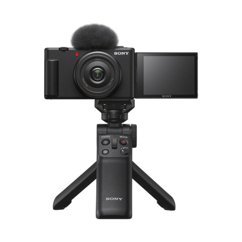 كاميرا  سوني ZV-1F المخصصة للمدونات المرئية كاميرا  شاشة LCD مقاس 3 بوصات / دقة 4K UHD / واي-فاي  بلوتوث  إتش دي إم أي  يو اس بي  أسود