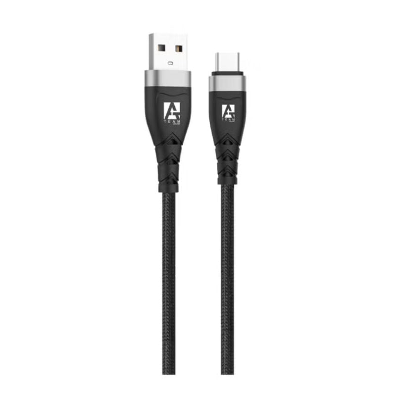 A-TEAM USB Cable - 30W / USB / USB-C / 2 Meter / Black